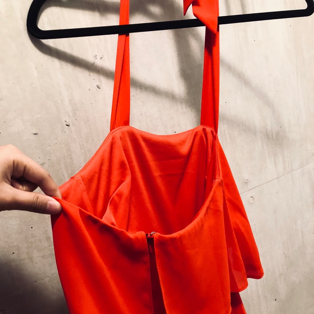ASOS Two Tier Red Dress - Picture 4 of 6